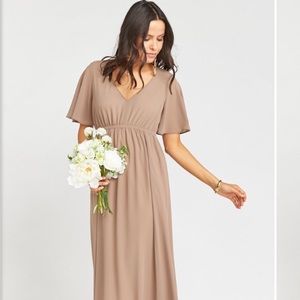 Show Me Your MuMu Emily Empire Maxi Dress Dune XL